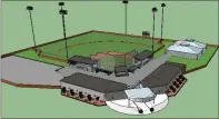  ?? SUBMITTED ?? Shown is a computer drawing of the future Miracle League ball field in Searcy that Gage Hall created in his EAST class.