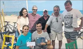  ??  ?? Los ganadores del Ironpenya, con Cecilia Martínez, Arcadi Alibés, Paco Fortes y Jordi Monturiol