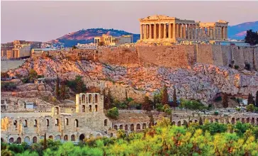  ??  ?? Ancient attraction: The Acropolis, overlookin­g the city, will thrill the whole family