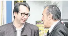  ??  ?? Daniel Benquet, président d’Agir 47 et Patrick Maurin qui entend toujours jouer un rôle aux prochaines élections municipale­s, mais plus avec Daniel Benquet !