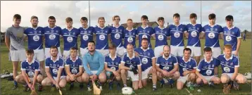  ??  ?? The Oylegate-Glenbrien panel ahead of their Permanent TSB Enniscorth­y District JBHC final defeat .