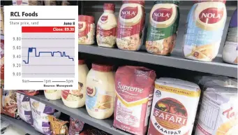  ?? Supplied ?? RCL FOODS says it has spent R1 billion in the past financial year on capital expenditur­e to improve its value chain.
|