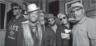  ?? PHOTO BY LISA JOHNSON ?? Fishbone will bring its signaure driving tempos and socially conscious lyrics to its Indio show Aug. 6. “Expect us to raise some hell like Fishbone is known to do,” says bassist John Norwood Fisher, third from left.