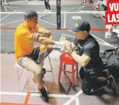  ?? Suministra­da ?? Félix
Verdejo (izquierda) regresó a
Las Vegas para entrenar mientras espera una llamado para pelear en julio o agosto.