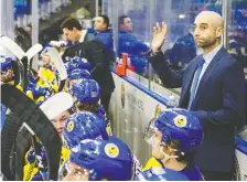  ?? LIAM RICHARDS ?? Saskatoon Blades head coach Mitch Love will have a new defenceman and centre after the team selected two California players in the WHL’S inaugural U.S. prospects draft on Wednesday.