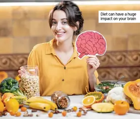  ??  ?? Diet can have a huge impact on your brain