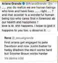  ??  ?? Ariana Grande defends her love plus her and Justin’s manager, Scooter