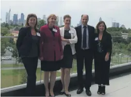  ??  ?? Newly elected Executive Committee of EBTN (from left): Judit Toth (Internatio­nal Training Centre for Bankers, Hungary); Fatma Dirke – EBTN president (Frankfurt School of Finance & Management); Sladjana Sredojevic (Associatio­n of Serbian Banks); Peter Calleya (IFS-Malta) and Aida Maisano (ABI Formazione, Italy)