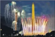  ??  ?? Fireworks over Washington Monument to mark July 4.
AFP