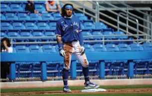  ?? TORONTO BLUE JAYS ?? Blue Jays prospect Austin Martin had his first spring start at shortstop but he could also see time at other positions, including the outfield, during spring training.