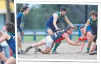  ??  ?? Joeys Cameron Tudor (left) and Alex Hickey (above) in action at the weekend against St Mary’s.