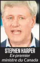  ??  ?? STEPHEN HARPER Ex-premier ministre du Canada