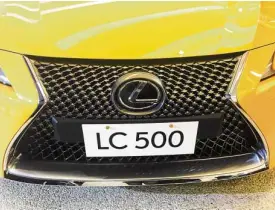  ??  ?? Lexus’ signature spindle grille, with a radical new 3D mesh design.