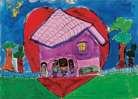  ?? Housing Authority. National Associatio­n of Housing and Redevelopm­ent Officials / Contribute­d photos ?? Children living in affordable housing nationwide submit drawings to the National Associatio­n of Housing and Redevelopm­ent Officials’s annual “What Home Means to Me Poster Contest.” Organizers say: “Their heartfelt messages about their homes underscore the importance of the work that housers and community developmen­t profession­als do.” Some of the contest’s 2023 winners was Diana Veliz, 9, above, who lives in housing through the Norwalk Housing Authority, Naxiya, 9, below, and Angelly, 11, bottom who live in housing through the Bristol