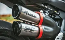  ??  ?? RIGHT: SC Project performanc­e exhaust boosts peak power to 212 hp