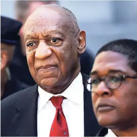  ?? AP PHOTOS ?? Bill Cosby (left) leaves the the Montgomery County Courthouse yesterday after being convicted.