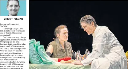  ?? /Helen Maybanks ?? Rich interplay: Clare Dunne and Harriet Walter in Phyllida Lloyd’s ‘Henry IV’, set in a women’s prison, can be watched on Marquee TV.