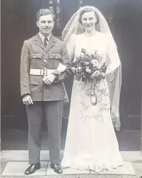  ??  ?? Dorothy King on her wedding day with husband Charlie