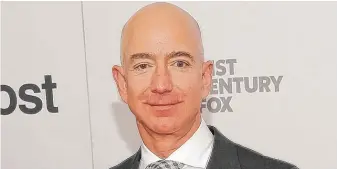  ?? BRENT N. CLARKE/INVISION/AP ?? Amazon CEO Jeff Bezos is the world’s richest man.