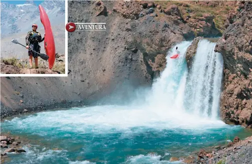  ??  ?? La Cascada El Yeso es el salto ideal para los kayakistas extremos que se arrojan al vacío.