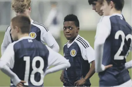  ??  ?? 0 Karamoko Dembele has played for Scotland’s under- 16 side but seems to be favouring England for the future.