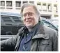  ??  ?? Steve Bannon departs after testifying on Friday in the federal trial of Roger Stone.