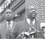  ?? JOSE F. MORENO/ THE PHILADELPH­IA INQUIRER VIA AP ?? Philadelph­ia City Councilman Kenyatta Johnson, right, hopes the ATF will work closely with the city.