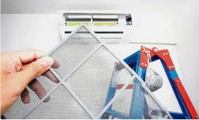  ??  ?? Check the filters of the air conditione­rs in your home regularly to ensure good indoor air quality.