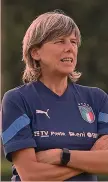  ?? ?? Guida lei Milena Bertolini, 56 anni, c.t. della Nazionale donne