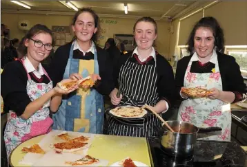  ??  ?? Katie McCabe, Meadhbh Foley, Sarah Downes and Aoife Mernagh at the Colaiste Bride open night.
