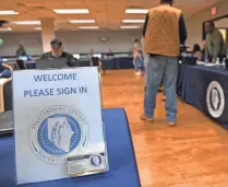  ?? ?? Dozens of potential candidates applied for more than 100 job openings at Spartanbur­g County’s hiring event.