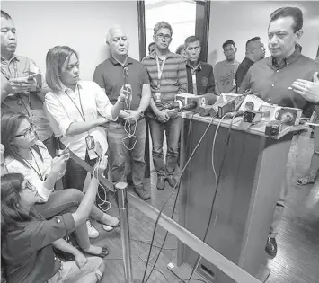  ?? PHILSTAR.COM ?? Senator Antonio Trillanes IV has been staying in his office at the Senate since President Rodrigo Duterte issued Proclamati­on 572, which nullified the amnesty granted to him.