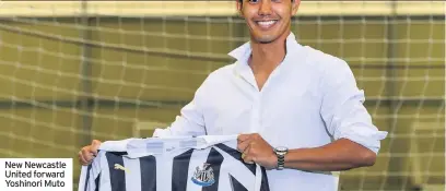  ??  ?? New Newcastle United forward Yoshinori Muto