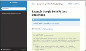  ??  ?? Google a rédigé sa propre norme spécifique de rédaction de docstrings, la Google Style Python Docstrings.