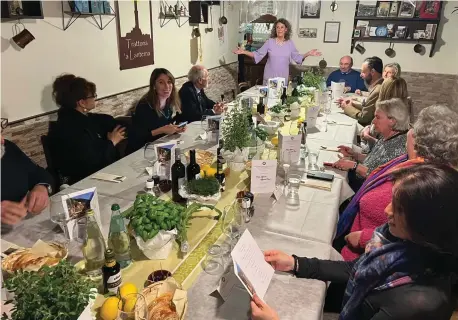  ?? ?? Members of the Accademia looking forward to the meal