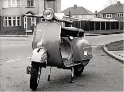  ??  ?? Launched in 1972 the 200cc version showing the much slimmer front mudguard