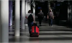  ?? Photograph: Xinhua/Rex/Shuttersto­ck ?? Passengers at St Pancras Internatio­nal station in London on Thursday. France was added to the ‘amber plus’ list two weeks ago.