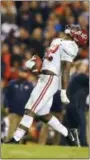  ?? BRYNN ANDERSON — THE ASSOCIATED PRESS ?? Alabama linebacker Rashaan Evans reacts after a play during the second half of the Iron Bowl NCAA college football game, Saturday in Auburn, Ala.