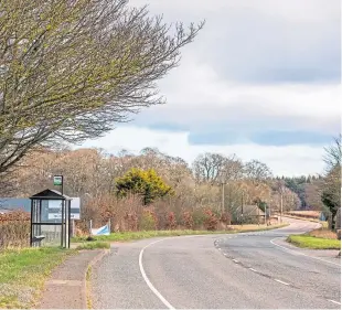  ?? Picture: Steve Macdougall. ?? The collision occurred on a stretch of the A94 just north of Balbeggie.