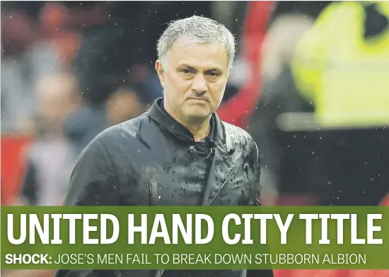  ?? Picture: Reuters ?? NOT HAPPY. Manchester United manager Jose Mourinho after his team’s shock defeat to West Bromwich Albion yesterday at Old Trafford.