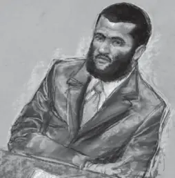  ??  ?? Omar Khadr at his war crimes trial at the Guantanamo Bay naval base in Cuba in the summer of 2010. He returned to Canada last week.