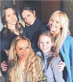  ??  ?? The Spice Girls (clockwise from top left) Mel C, Victoria Beckham, Emma Bunton, Geri Horner, and Mel B. — Instagram photo