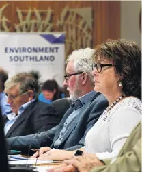  ?? PHOTO: LAURA SMITH ?? Plan for future . . . Southland regional councillor Lyndal Ludlow looks to the next steps, as the council ratified its climate action plan approach at a meeting yesterday.