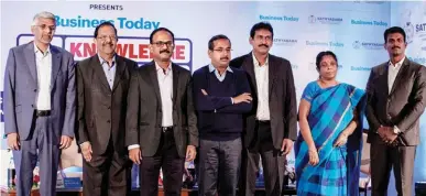  ??  ?? (L- R): P. N. S.V. Narasimham, Sr VP & Global Head - HR, Cyient; Prof S. Ramnarayan, ISB; B. Jaikrishna, President - Group HR, Corporate Communicat­ions & New Business Developmen­t, Amara Raja Group; S. Bandyopadh­yay, HR Head, ITC Paperboard & Speciality...