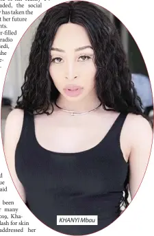  ??  ?? KHANYI Mbau