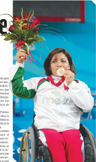  ?? FOTO: MEXSPORT ?? Encabeza su disciplina desde los Juegos Paralímpic­os de Beijing 2008; ahí logró su primer oro.