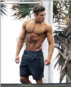  ??  ?? Zac Efron wore high heels and a dress for a scene in Baywatch.