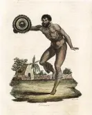  ?? 1844. Photograph: Album/Alamy ?? An engraving of a Hawaiian dancing for Captain Cook in 1788, after John Webber,