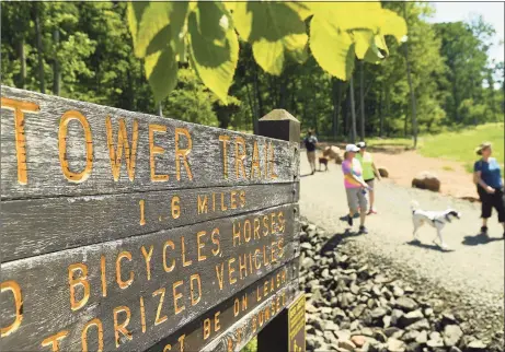  ?? Brian A. Pounds / Hearst Connecticu­t Media file photos ?? The popular Tower Trail at Sleeping Giant State Park in Hamden in 2019.