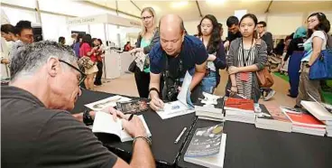  ??  ?? The Singapore Writers Festival last year saw the likes of Pulitzer Prize-winning author Michael Cunningham turning up for a book signing session. In time, Malaysia too may be able to boast of such ventures, beginning perhaps with events such as #Word:...